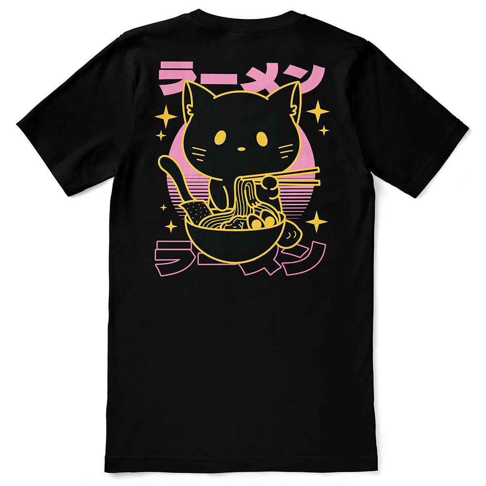 Yūjin Clothing Neo Cat T-Shirt featuring a stylish cat graphic on a comfortable casual tee