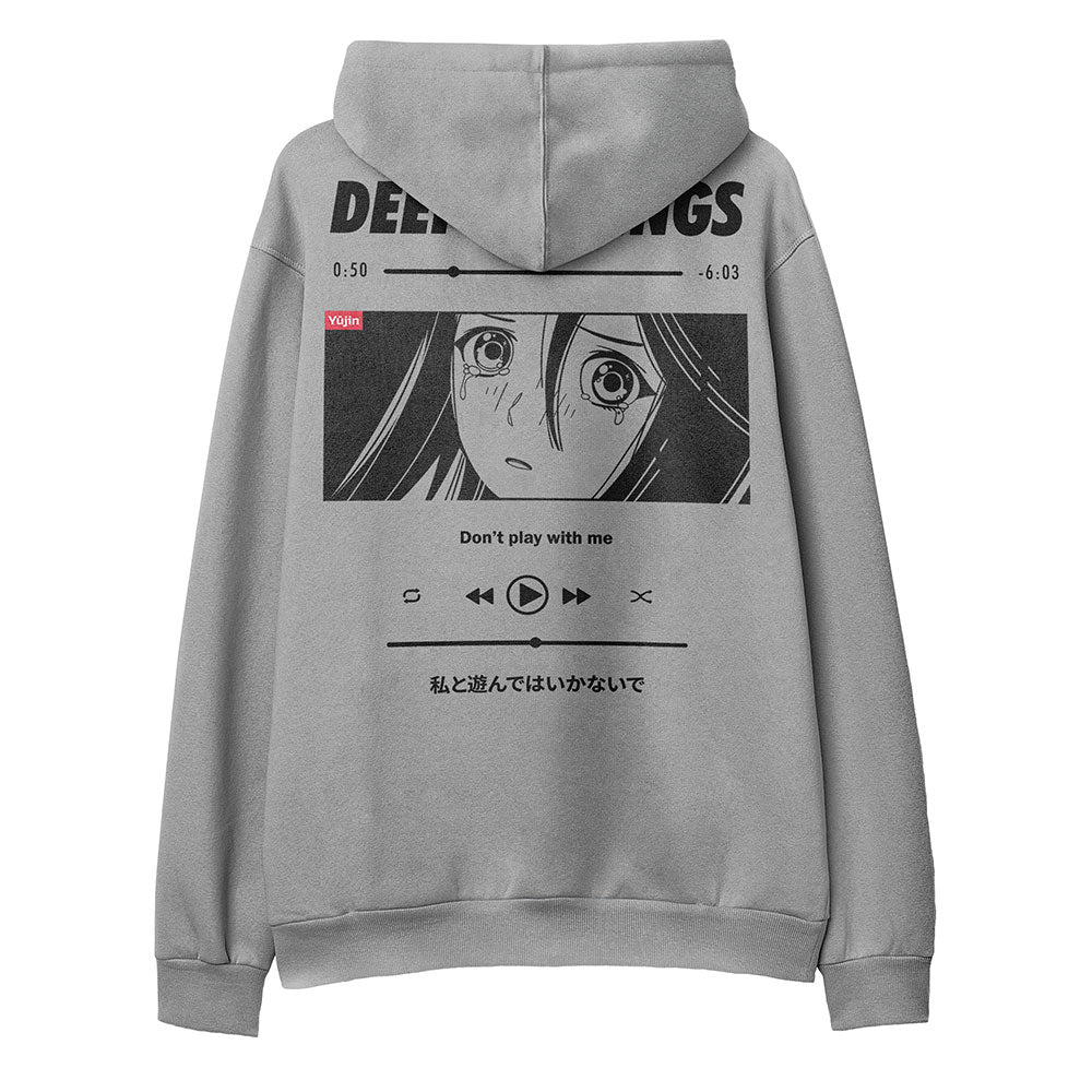 Yūjin Clothing Deep Feelings hoodie featuring a comfortable fit and stylish design, perfect for casual wear.