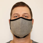 Spun Bamboo large triple-layer breathable face mask in natural bamboo, silky soft and ultra comfortable for face coverage.