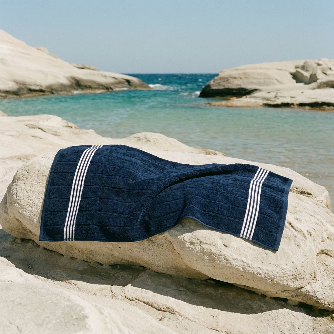 Soft Nautilus Australian Cotton bath towel by Italic, showcasing its plush texture and absorbent quality for home use.