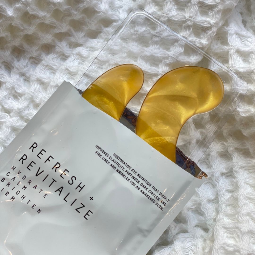 BEAUTOLOGY LAB 24K Gold Collagen Eye Masks, luxurious eye masks with gold and collagen for revitalizing skin around the eyes.