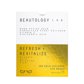 BEAUTOLOGY LAB 24K Gold Collagen Eye Masks, individual skincare treatment for revitalizing and brightening under-eye skin.