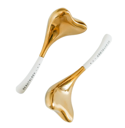 Golden Cryo Toning Tools from BEAUTOLOGY LAB, featuring sleek, professional skincare tools for facial and body contouring.