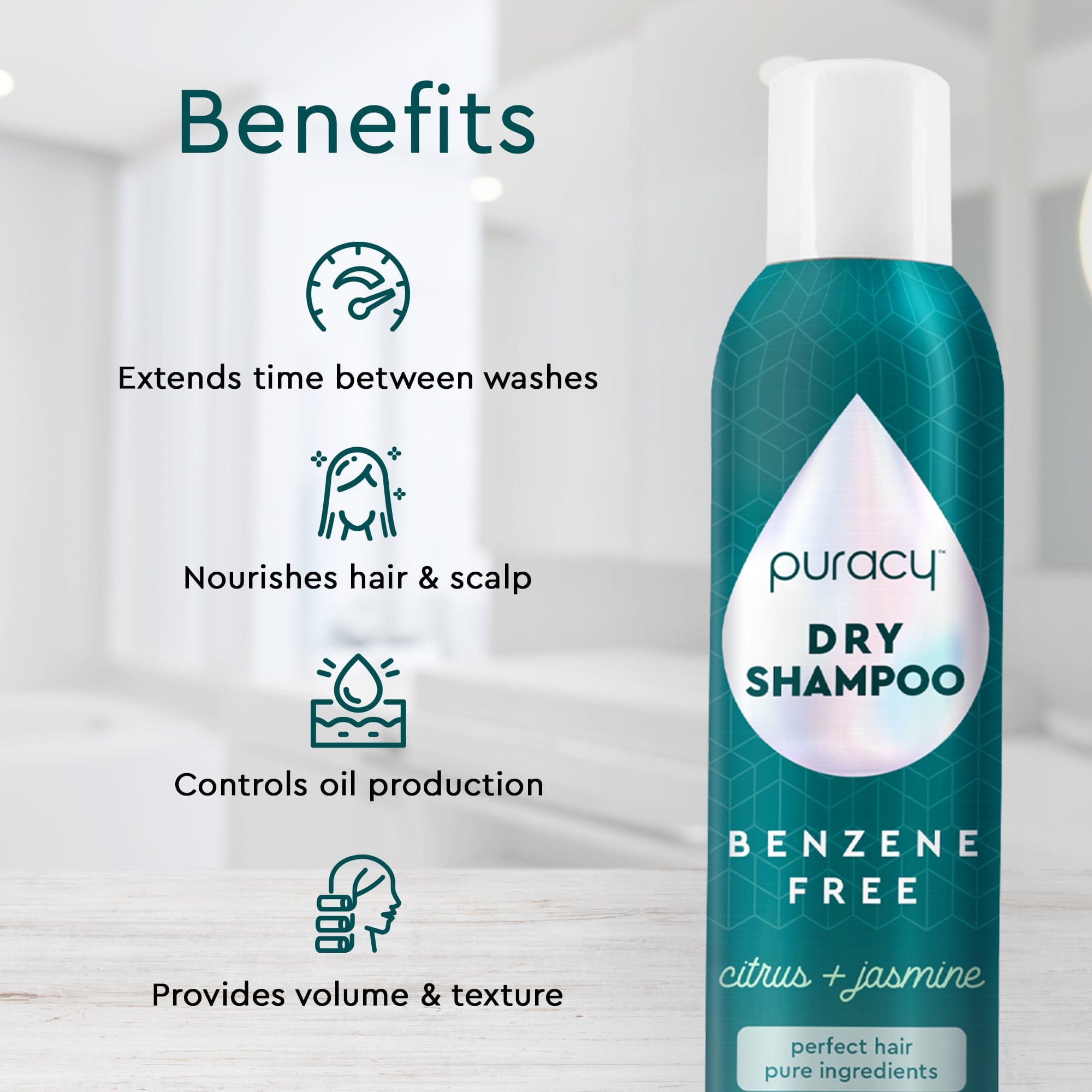 Dry Shampoo (Benzene &amp; Silicone-Free, Color-Safe)