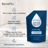 Puracy acidified, pH balanced body wash bottle with a natural, gentle formula suitable for sensitive skin.