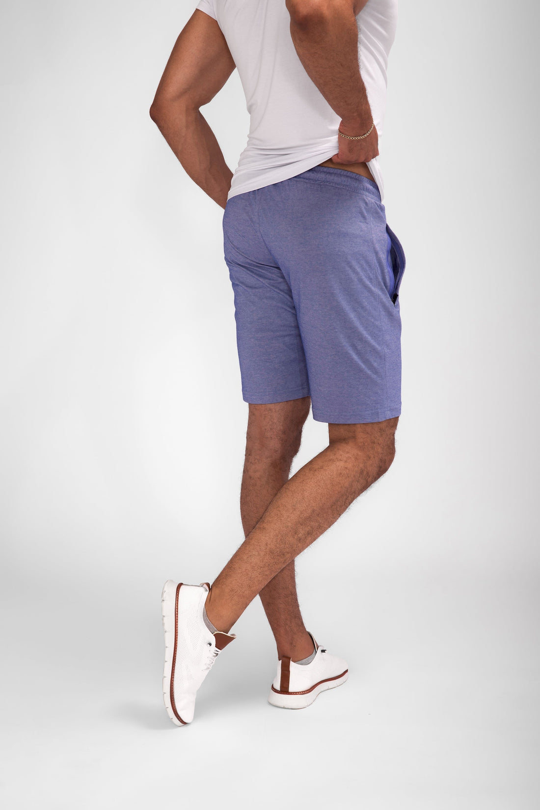 Big and tall blue SCR Sportswear athletic shorts with 11-inch inseam, designed for comfort and all-day wear.