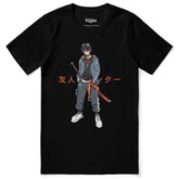 Yūjin Clothing Expert T-Shirt in black with crew neck and short sleeves, showcasing a casual fit and smooth fabric.