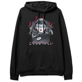 Yūjin Clothing I Saw You hoodie in black featuring bold printed text and a comfortable pullover design for casual wear.