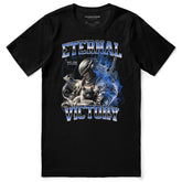 Yūjin Clothing Eternal Victory cat T-Shirt featuring a bold graphic design on soft fabric, perfect for casual wear.