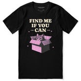 Yūjin Clothing Find Me Cat T-Shirt featuring a playful cat graphic on a casual cotton t-shirt.
