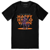 Yūjin Clothing Samurai Halloween T-Shirt featuring a detailed samurai design on a black fabric casual tee.