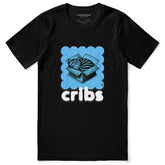 Yūjin Clothing Cribs Cat T-Shirt featuring a playful cat graphic on a casual crewneck tee for feline lovers.