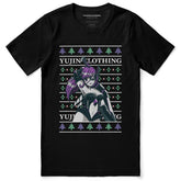 Yūjin Clothing Cypher Girl Christmas T-Shirt featuring festive holiday design and comfortable cotton fabric for women.