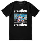 Yūjin Clothing Divine Creation cat T-shirt featuring a detailed feline graphic on soft fabric, stylish and comfortable for casual wear.
