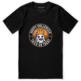 Yūjin Clothing Happy Halloween T-Shirt featuring festive Halloween-themed design and comfortable cotton fabric.