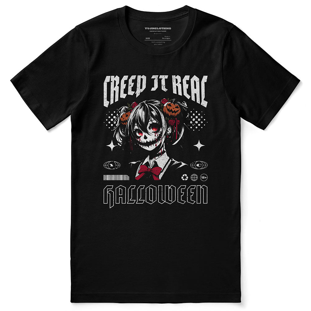 Yūjin Clothing Bad Thoughts T-Shirt showing a casual black cotton T-shirt with graphic print on front.