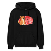 Yūjin Clothing Merry Christmas cat hoodie featuring festive holiday design and cozy fabric, ideal for winter wear.