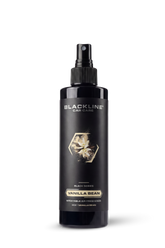 Blackline Car Care 8oz vanilla car air freshener with black design, designed to freshen vehicle interiors naturally.