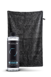Blackline Car Care BLACKLINE® Restore microfiber detergent bottle, 16oz, designed for cleaning microfiber car interior and exterior surfaces.