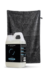 Blackline Car Care BLACKLINE® Restore microfiber detergent bottle for cleaning microfiber car interior and exterior fabrics.