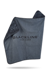 Blackline Car Care BLACKLINE® Slim Twisted-Loop Drying Towel, black microfiber towel with twisted-loop design for car drying