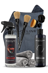 Blackline Car Care BLACKLINE® Slim Twisted-Loop Drying Towel draped over a car for effective, gentle vehicle drying.