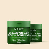 Maree Witch Hazel Clearing Pads with soothing ingredients for blemish treatment and skin cleansing, shown in a close-up image.