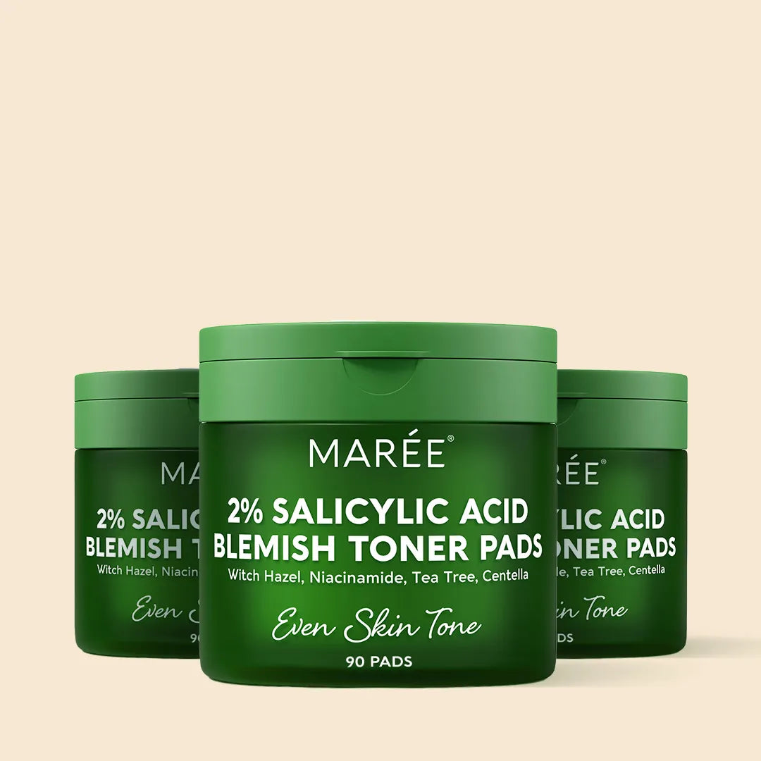 Maree Witch Hazel Clearing Pads with exfoliating and clarifying ingredients, shown on a clean white background.