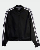 Goal Five Powerstripe LS Track Jacket in black, featuring a sporty lifestyle design with striped details and a comfortable fit.