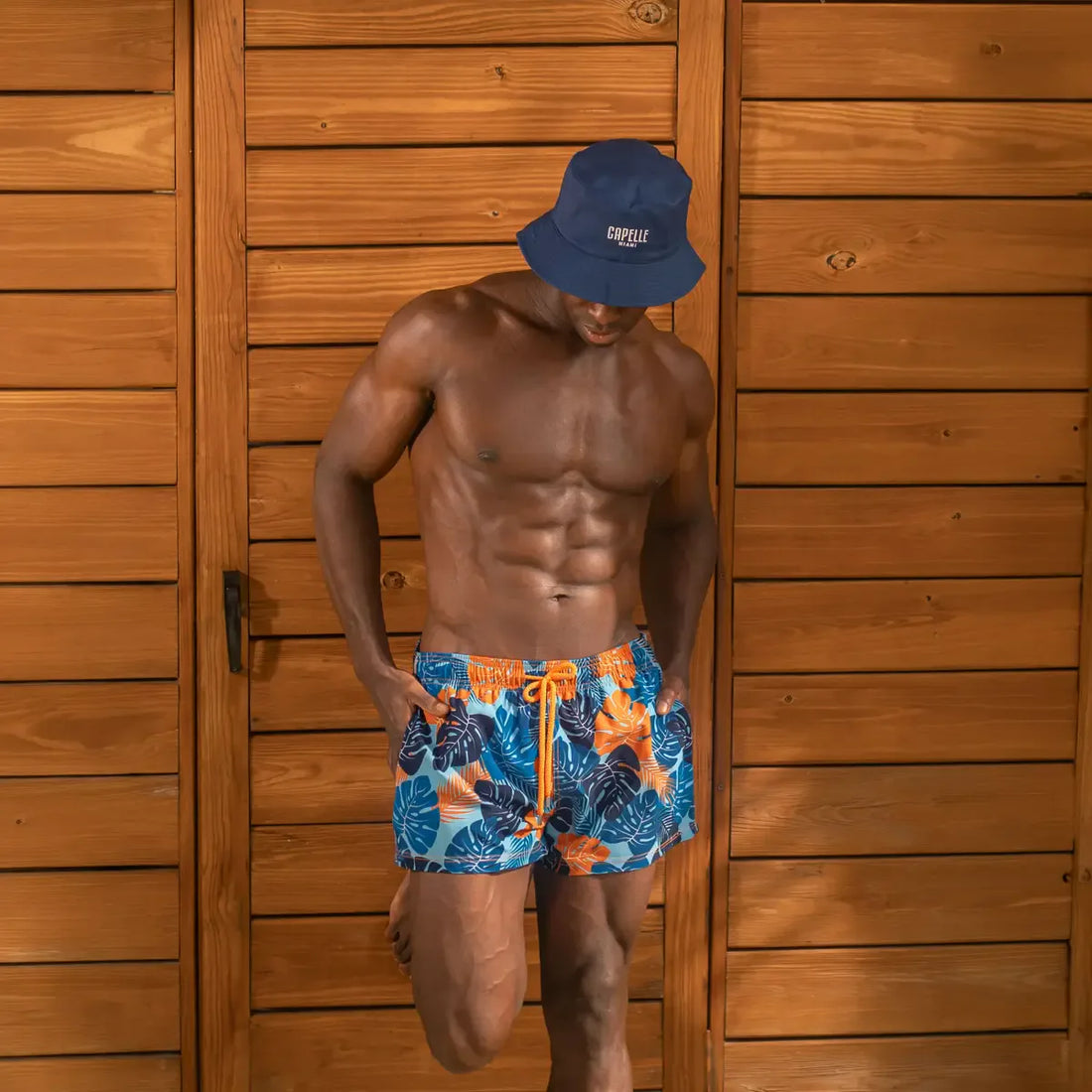 Men’s Premium Compression-Lined Hybrid Shorts – Blue Jungle