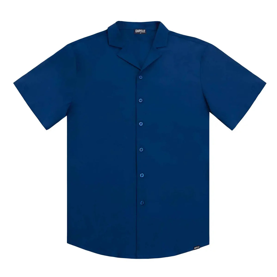 Men’s Short Sleeve Tailored Fit Button-Down Shirt – Blue Sapphire