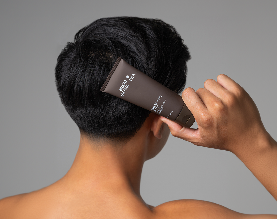 Bravo Sierra hair grooming paste in a jar, showing the product&