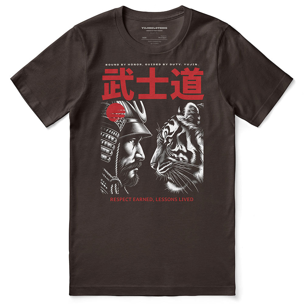 Yūjin Clothing Honor T-Shirt in black, featuring a comfortable fit and minimalist design, ideal for casual wear.