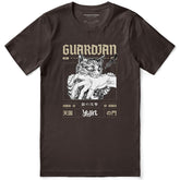 Yūjin Clothing Guardian Cat T-Shirt featuring a detailed graphic of a guardian cat design on soft fabric.