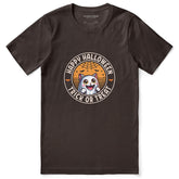 Yūjin Clothing Happy Halloween T-Shirt featuring festive Halloween-themed design and comfortable casual fit.
