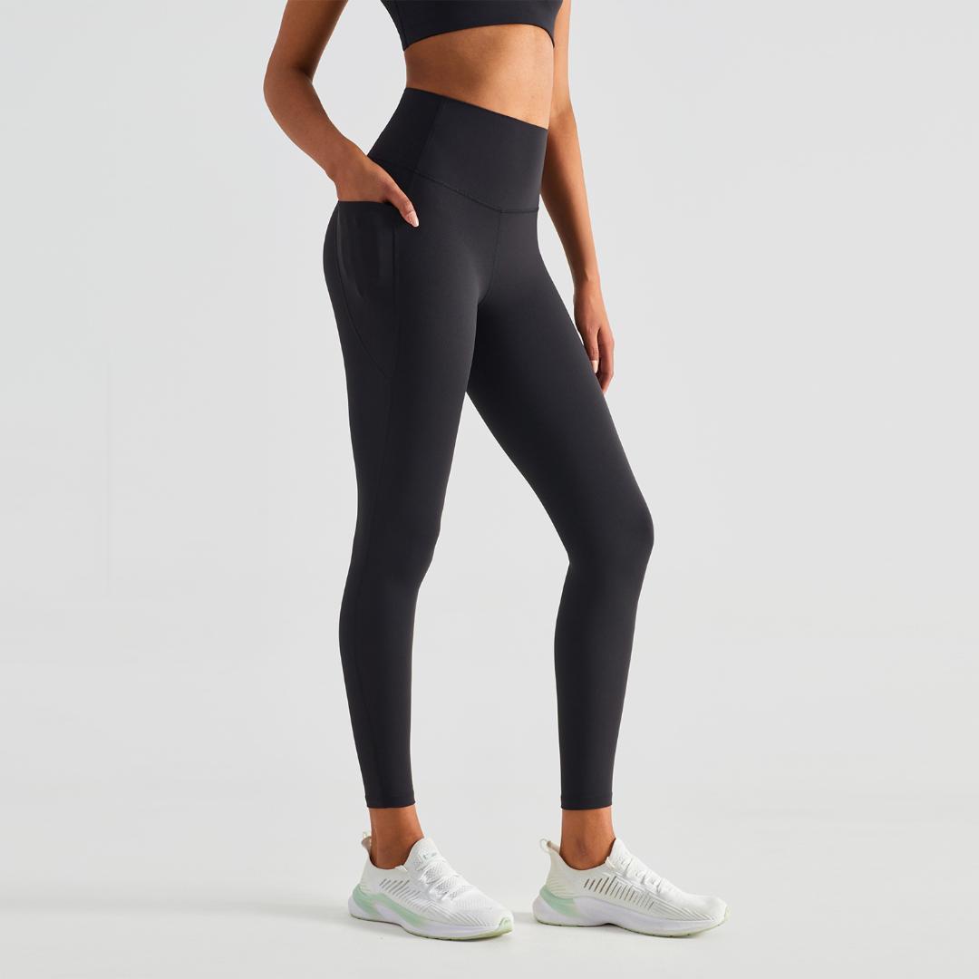 Black Koa Legging in black by BLACKOUT BARBELL, featuring a sleek fit and high-quality stretch fabric for active wear.