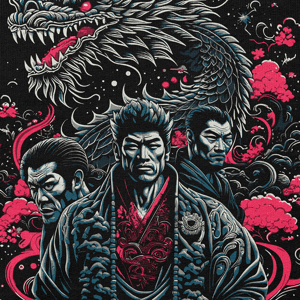 Yūjin Clothing Dragon Clan sweatshirt featuring a detailed dragon design on soft fabric, casual fit, and stylish streetwear style.