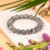 River agate bracelet from Conscious Items, featuring calming stones and natural bead design for peaceful style.