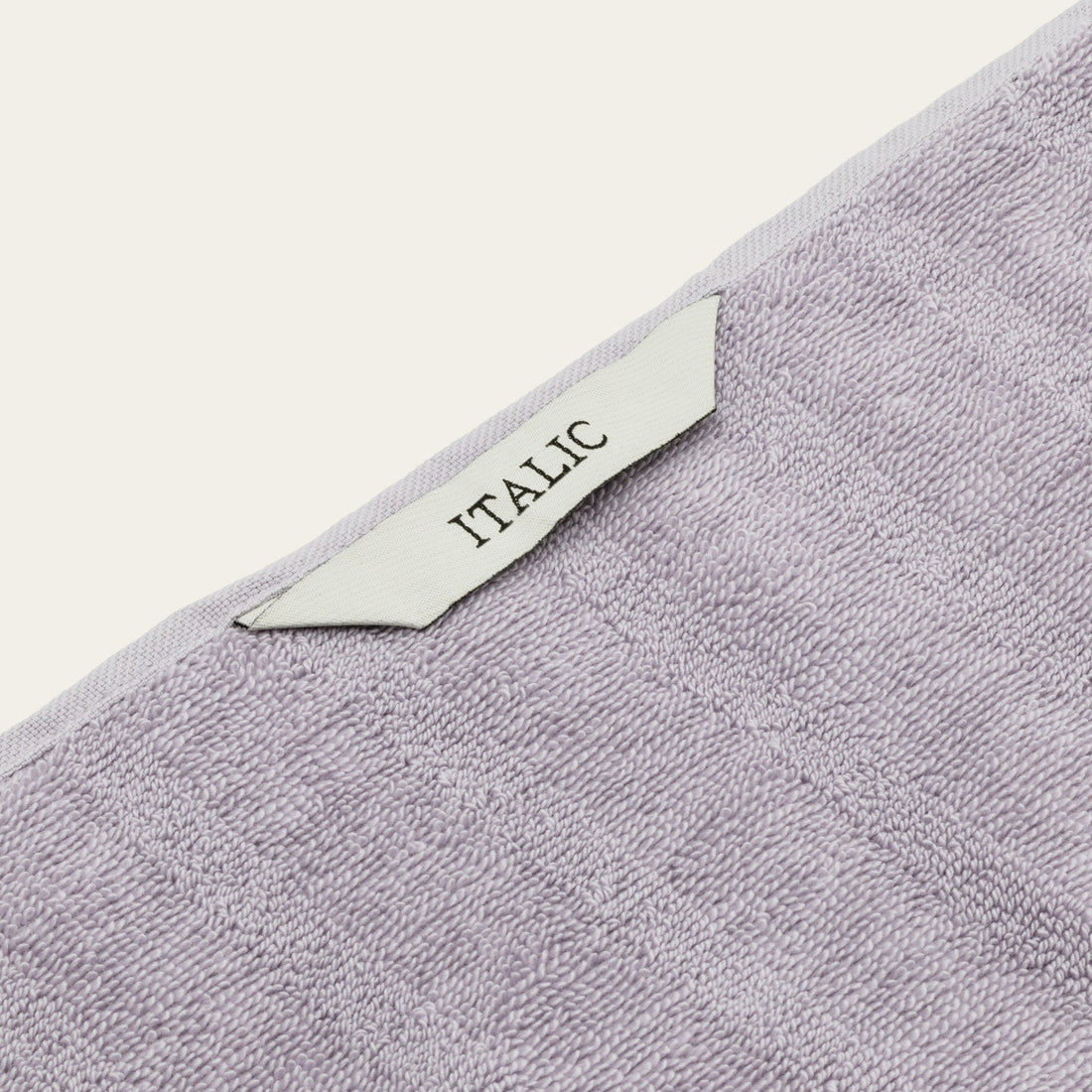 Lavender Capri Australian Cotton Bath Towel with looped texture from Italic, showcasing soft, plush fabric for home use.