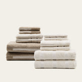 Set of Capri Australian Cotton Towels by Italic in sorrel color, showing soft, plush bath towels for home use.