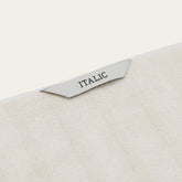 Swatch of Capri Australian Cotton Towels by Italic showing soft, plush texture in a looped fabric design for home bath use.