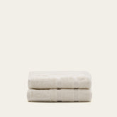 Soft Capri Australian Cotton Bath Towel by Italic, showing plush, absorbent fabric in a cozy home bathroom setting