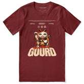 Yūjin Clothing Gourd Nightmare Cat T-Shirt featuring a spooky cat graphic on black cotton fabric.