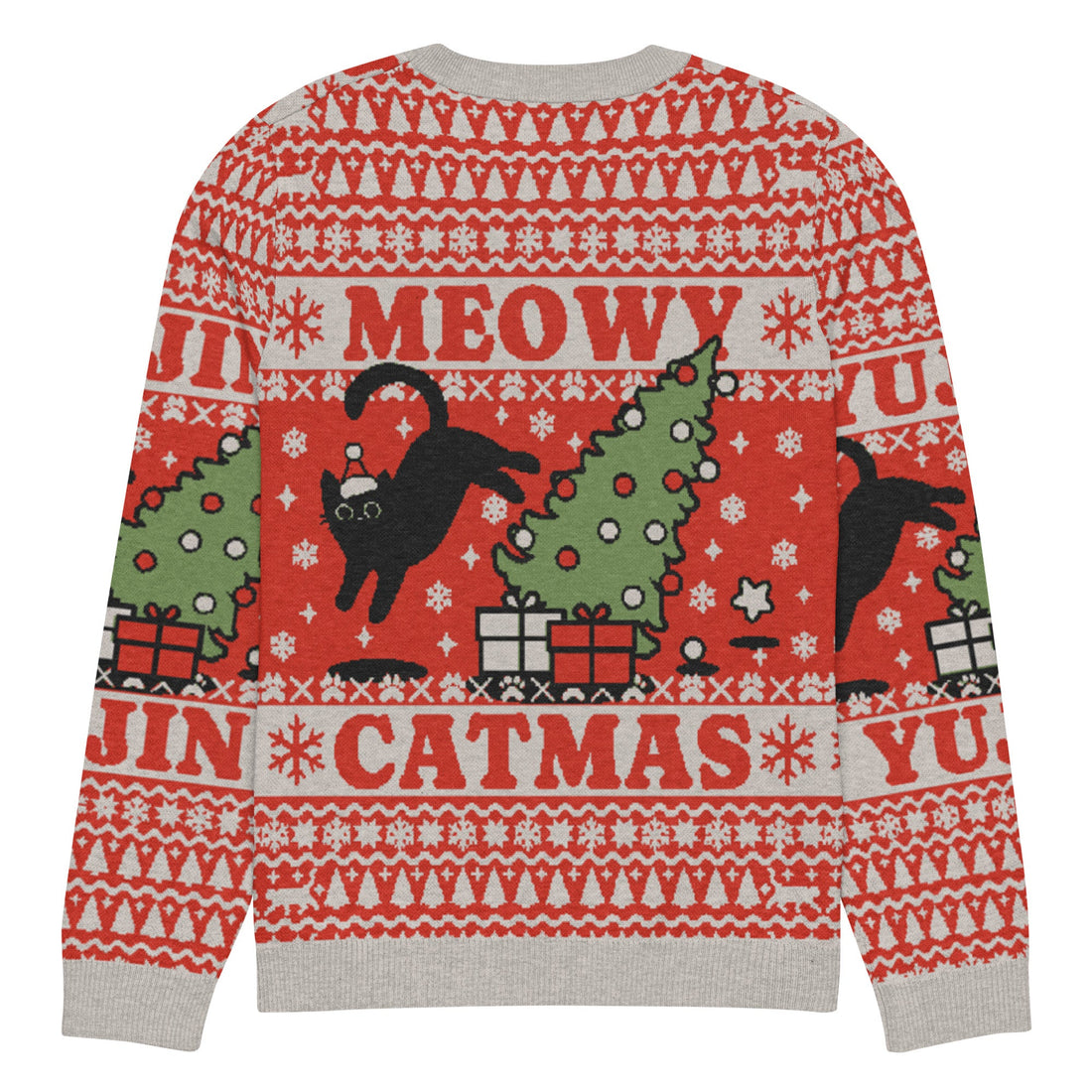 Meowy Catmas Cat Christmas Ugly Sweatshirt