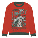 Yūjin Clothing holiday cheer cat sweatshirt featuring festive design and comfortable fabric, perfect for cozy winter wear.