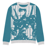 Yūjin Clothing Future Warrior knitted sweatshirt featuring a stylish design and comfortable fit, ideal for casual wear.