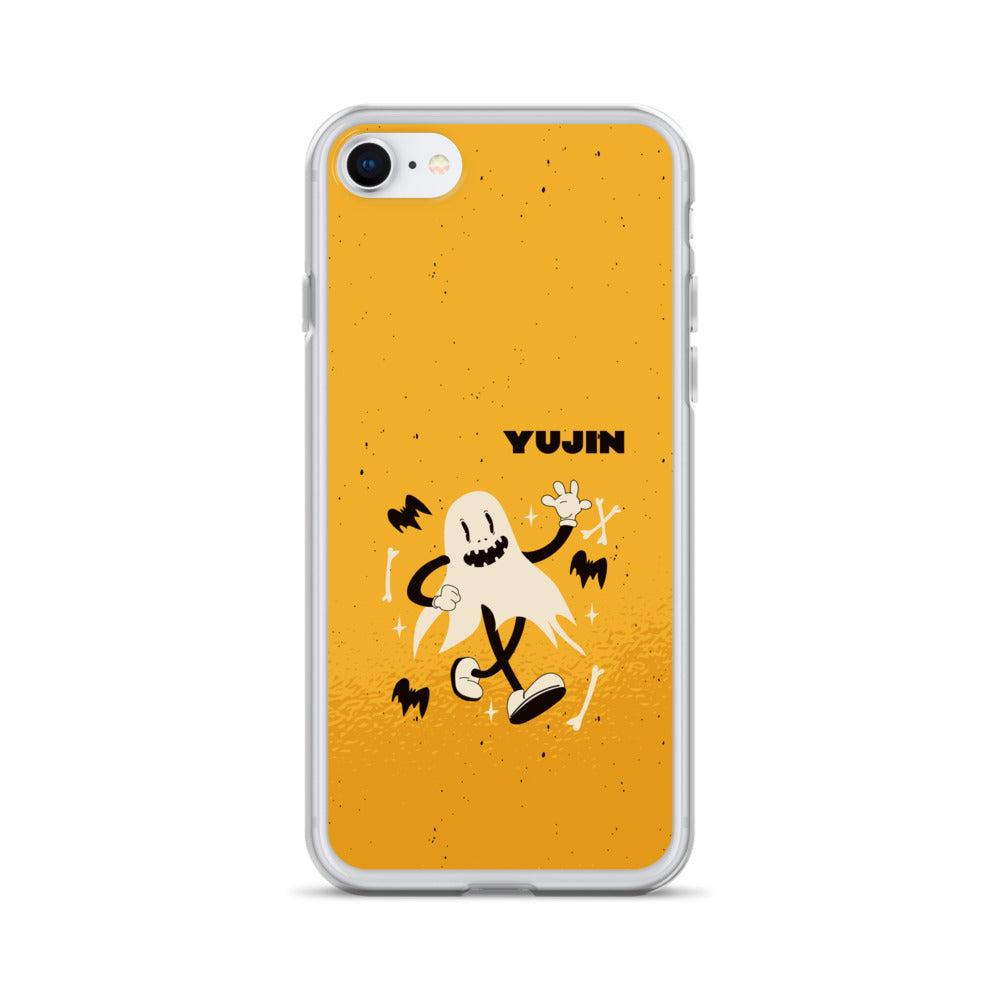 Yūjin Clothing Halloween Ghost iPhone® case featuring a spooky ghost design on a protective phone cover.