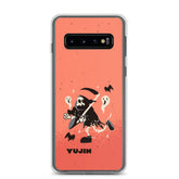 Yūjin Clothing Halloween Grim Reaper Samsung phone case featuring a dark, spooky reaper design on a protective cover.