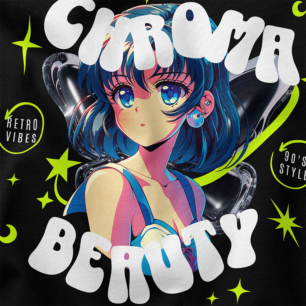 Yūjin Clothing Chroma Beauty T-Shirt featuring vibrant colorful design, soft fabric, and casual fit for everyday wear.