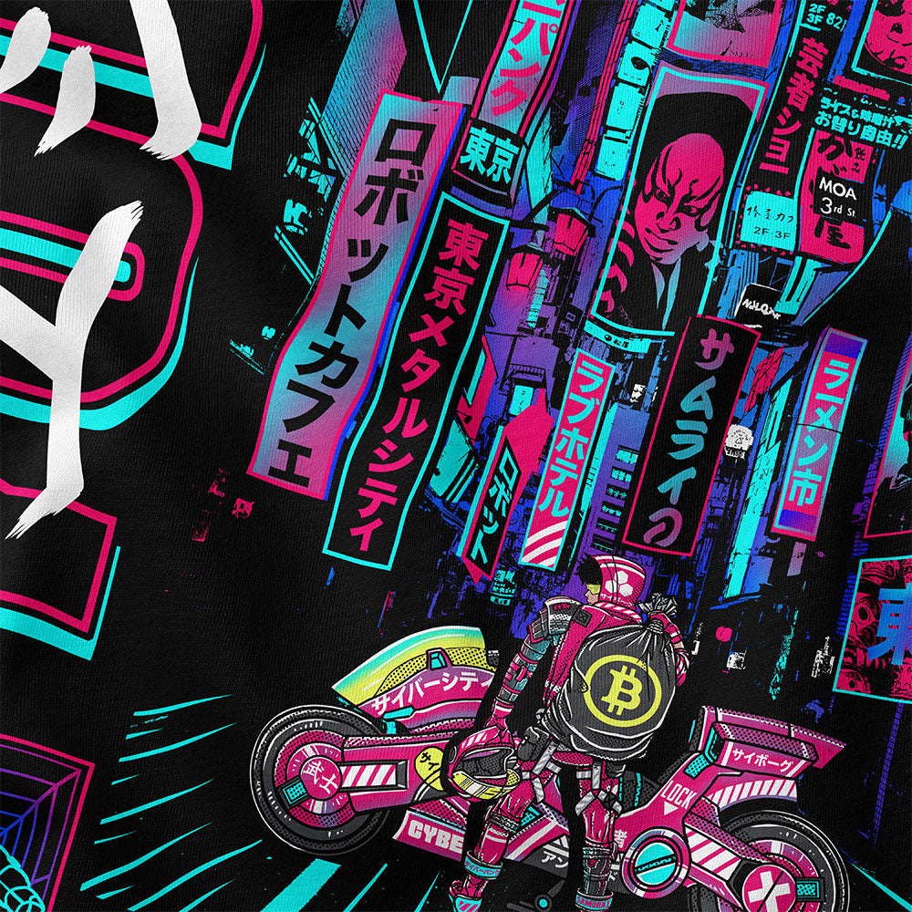 Yūjin Clothing Neo Tokyo T-Shirt featuring a stylish urban graphic design on soft fabric, perfect for casual wear.